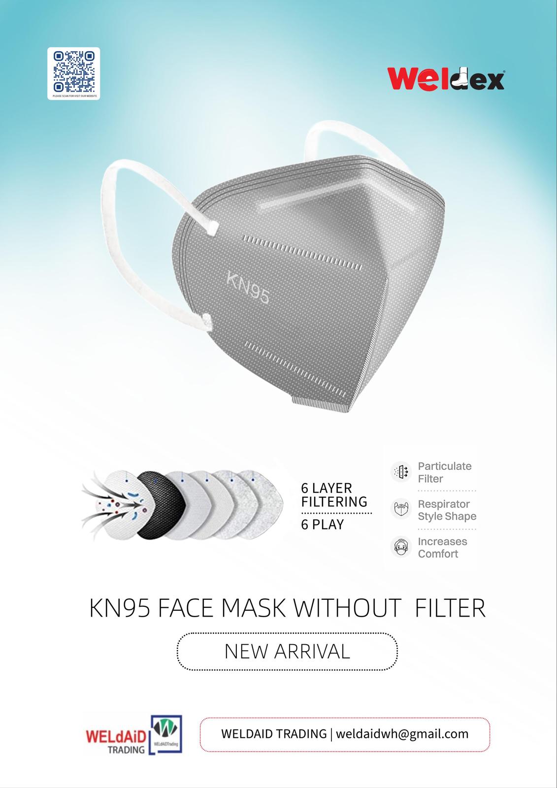 KN95 FACE MASK GRAY (6LAYER)