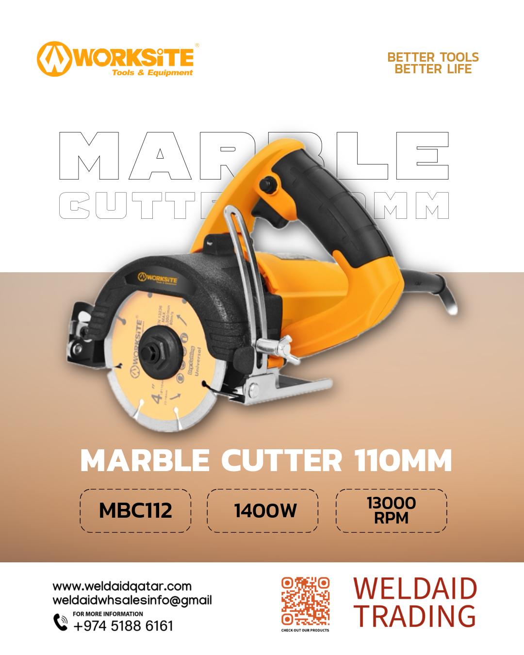MARBLE CUTTER 110MM - WORKSITE MBC112