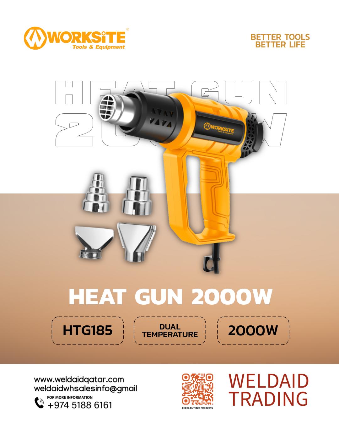 HEAT GUN 2000W - WORKSITE HTG185