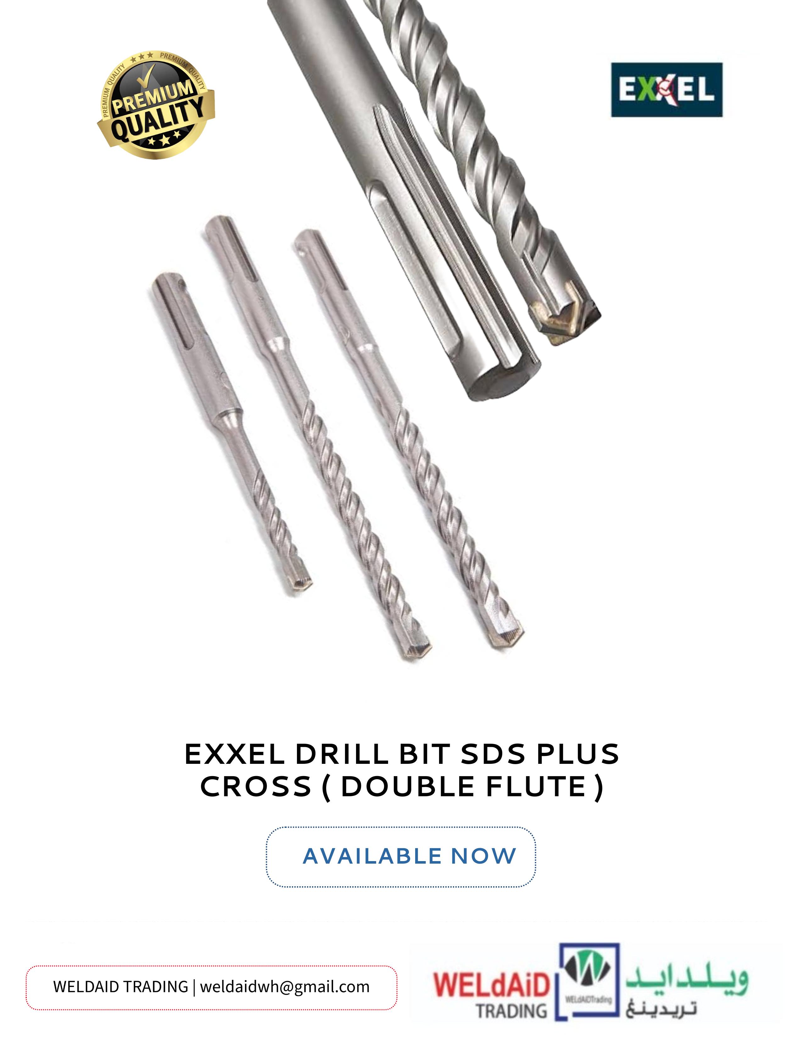 SDS PLUS DRILL PLUS CROSS (DOUBLE FLUTE)