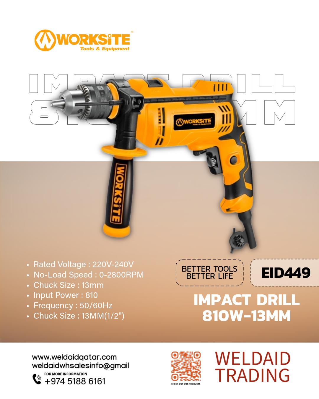 IMPACT DRILL 810W - WORKSITE EID449