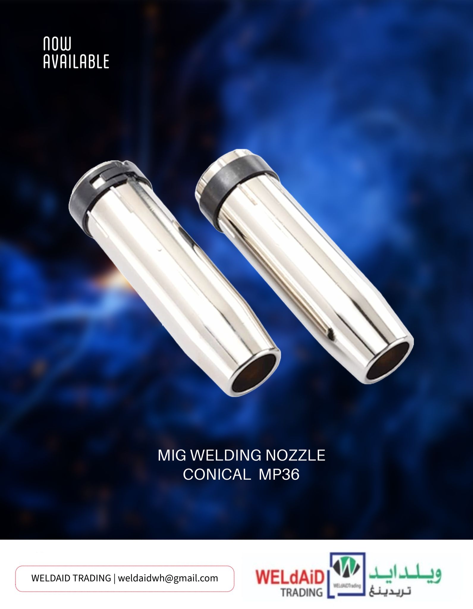 MIG WELDING NOZZLE CONICAL MB36