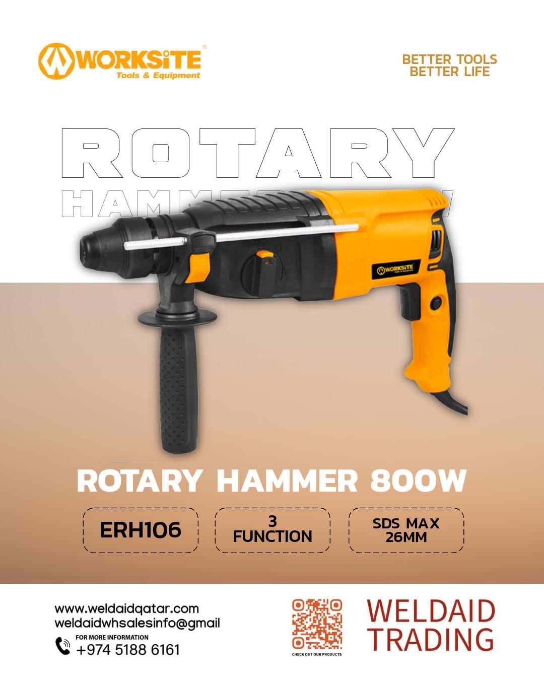 ROTARY HAMMER 800W-WORKSITE ERH106