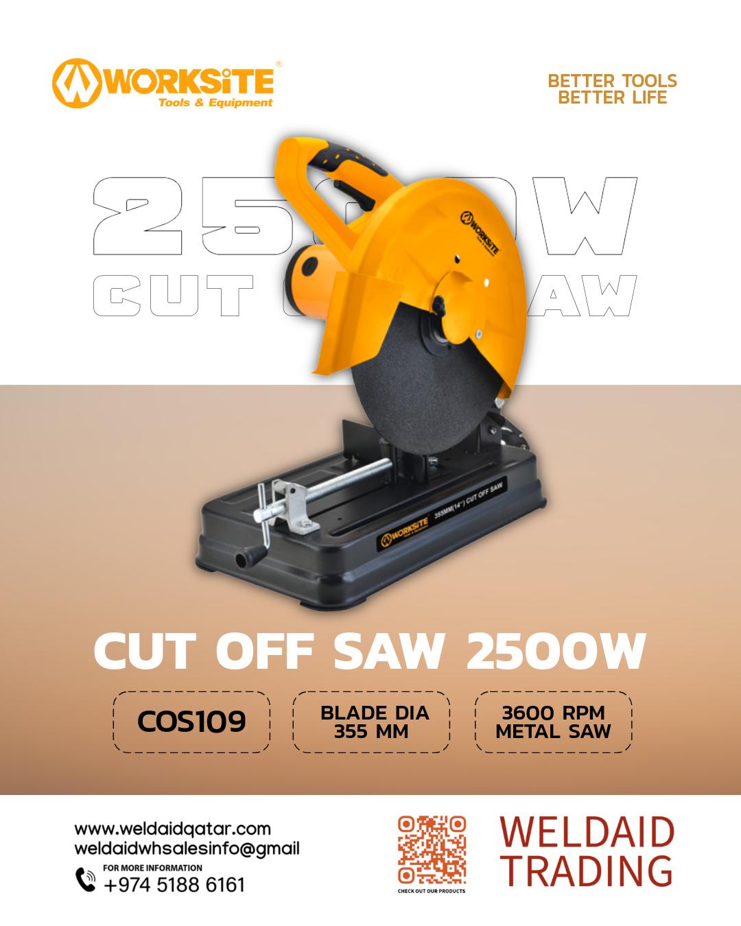 CUT OFF SAW 2500W-WORKSITE COS109