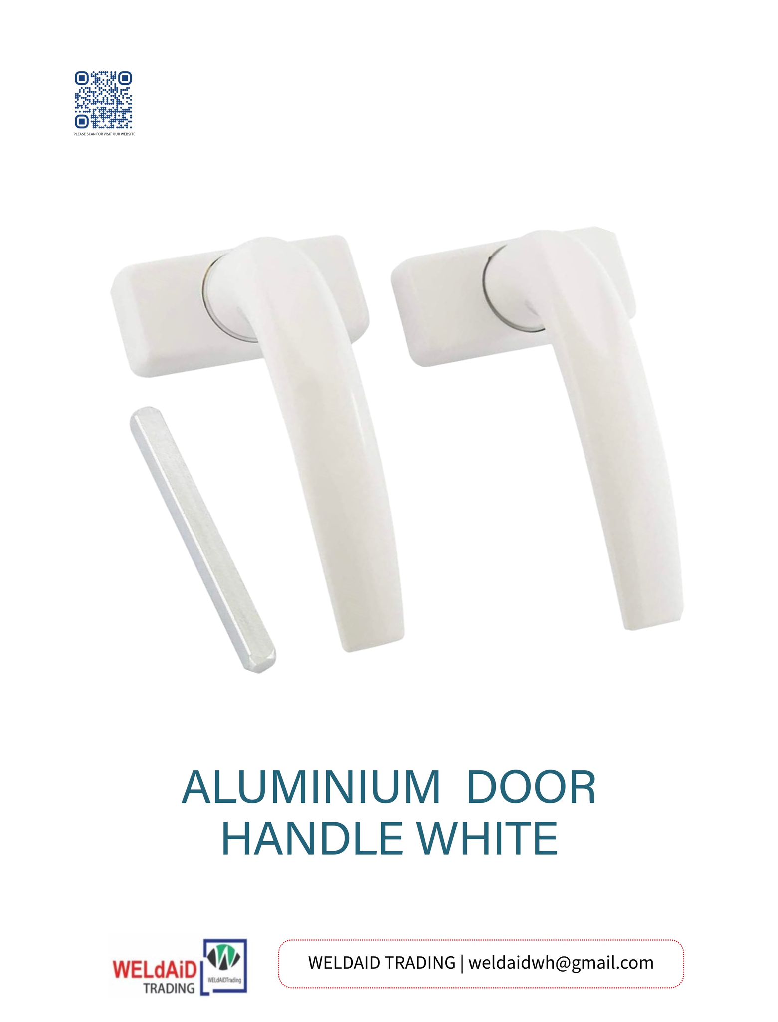 ALUM DOOR HANDLE WHITE EXXEL
